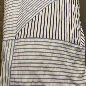 Target Essential Striped Blue and White Bedding Set KING